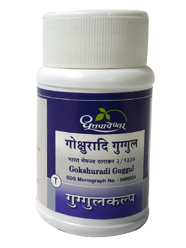 Dhootapapeshwar Gokshuradi Guggul, 60 Tablets-1.webp